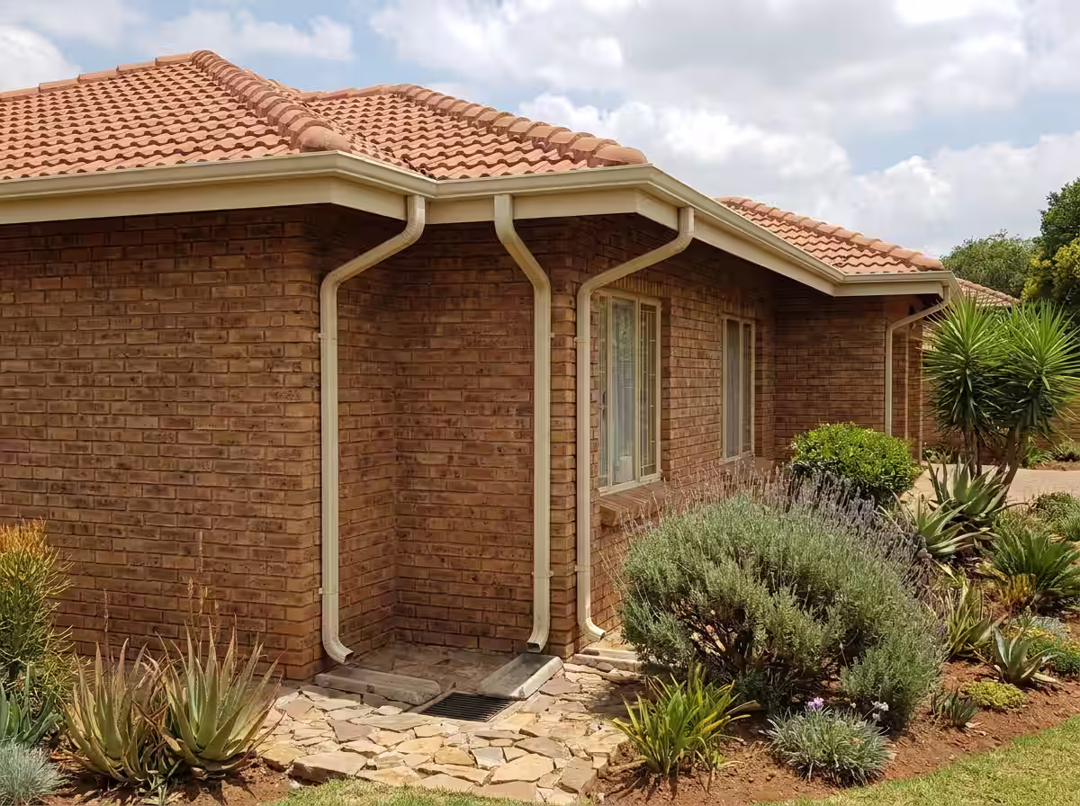 Full gutter system installation on a residential property in Gauteng by Proflow Gutters SA