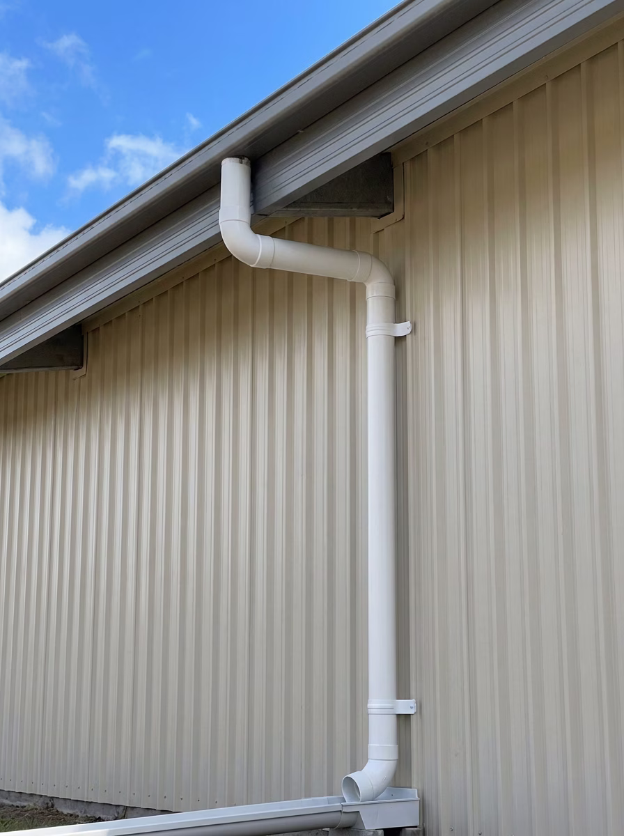 Proflow Gutters SA downpipe installation on a residential property in Gauteng